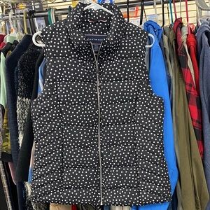 Tommy Hilfiger Black and White Polka Dot Vest Size M